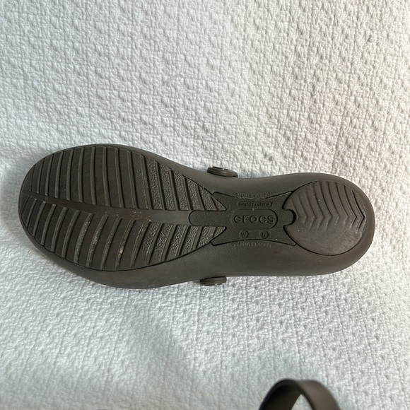 CROCS at work- Brown Mary Jane Sandals- size 5 - Picture 7 of 10